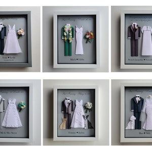 Custom Origami Wedding Frame Made With Personal Photos / Anniversary Gift image 10