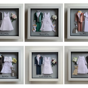 Custom Origami Wedding Frame Made With Personal Photos / Anniversary Gift image 9