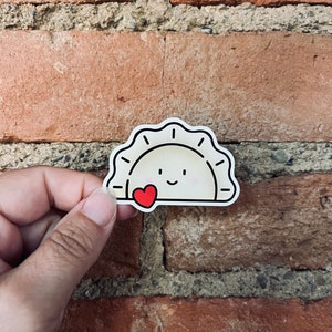 Kawaii Pierogi Vinyl Sticker: Polituren als Foodie Aufkleber