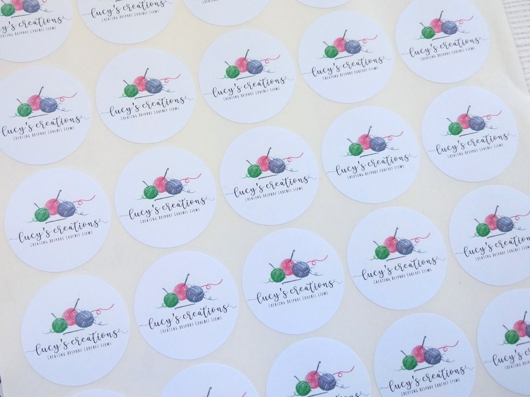 Less 5 Stickers Round Small Sets of Round Logo Stickers, Less Than 5 Sheets - Etsy UK