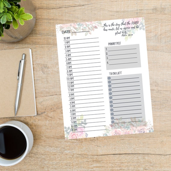 Printable Planner 24 Hour Printable Planner Daily Printable - Etsy