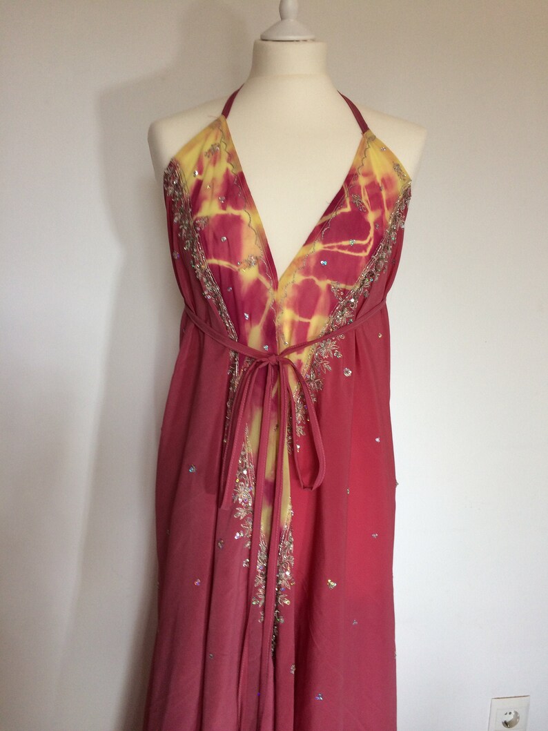 silk boho dress