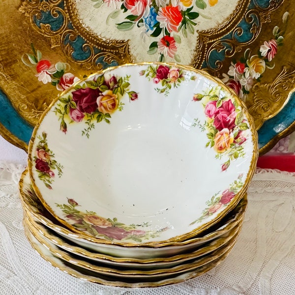 Vintage Royal Albert Old Country Roses Cereal Bowl 1st Quality In Great Condition