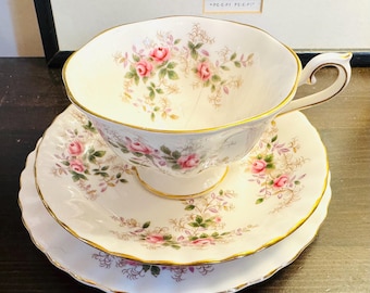 Royal Albert 'Lavendar Rose' trios -  Malvern Shape [Rare]