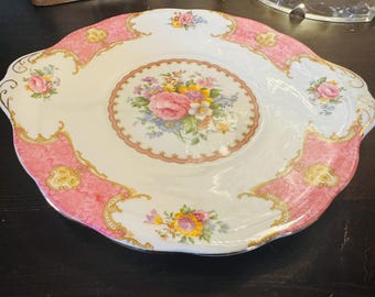 Royal Albert Lady Carlyle Cake Plate – English Bone China Floral Design