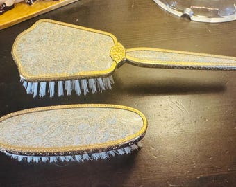 Vintage Vanity Set, Made in England - Brush &Clothes Brush