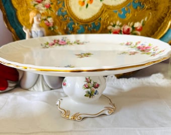 Royal Albert Moss Rose Pedestal cake stand