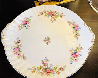 Royal Albert 'Moss Rose' Serving Platter/Gateau Plate [Rare]