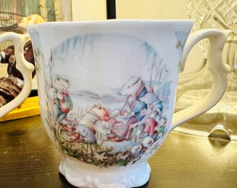 Royal Albert China Wind in the Willows 'Portly's Return' design beaker