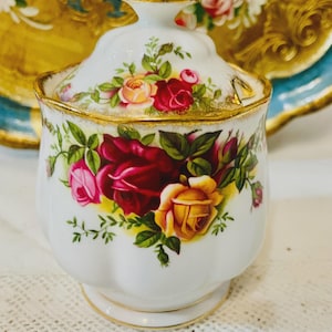 Royal Albert Old Country Roses Lidded Jam Pot 1st Quality