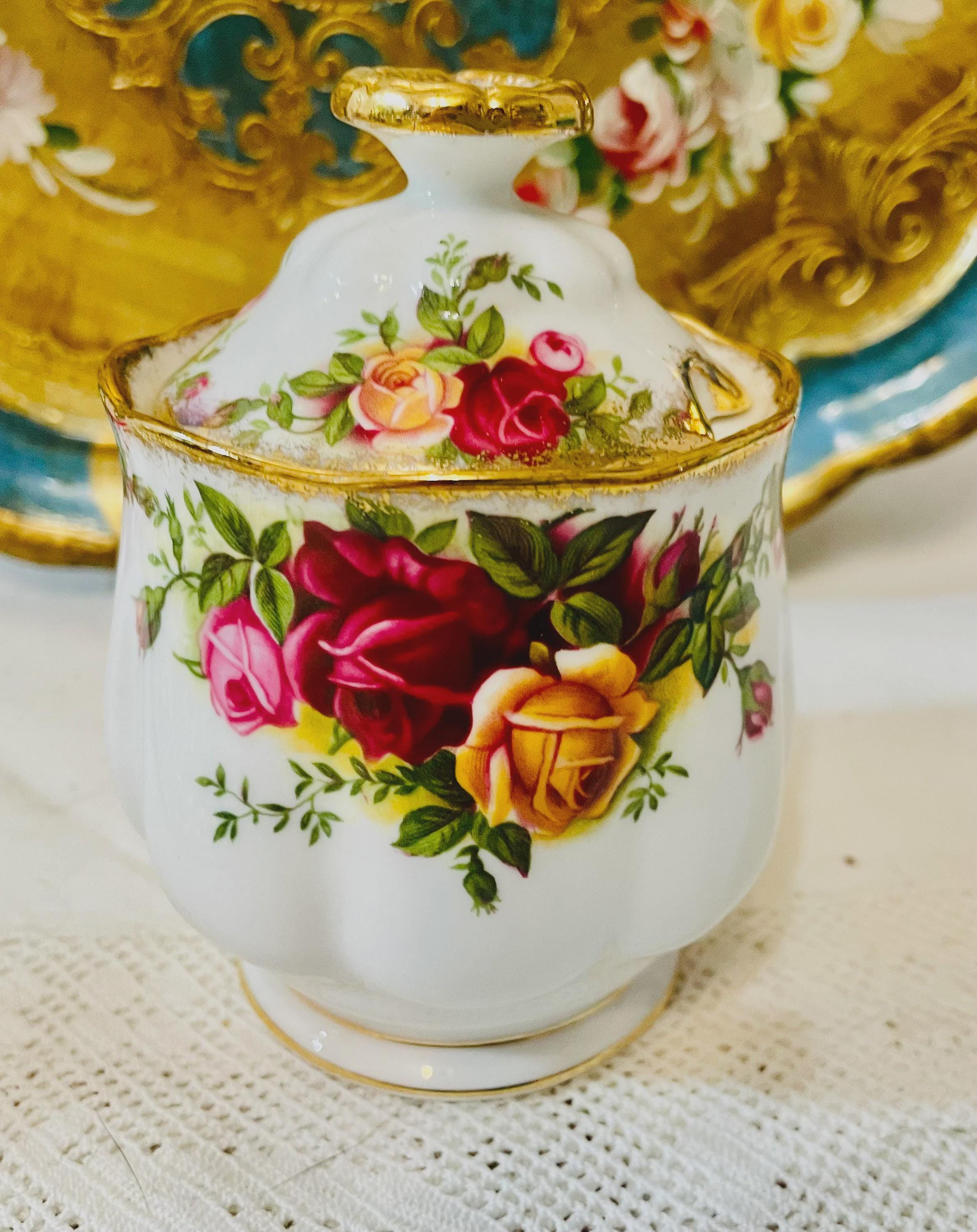 Old Country Rose Jam Jar - Etsy