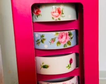 Servilleteros de porcelana Royal Albert x 4 - nuevos y en caja