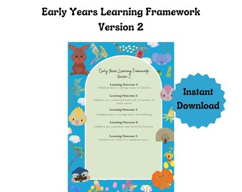 Early Years Learning Framework V2 EYLF Version 2 Digital Download Indigenous Bright Australian Animals
