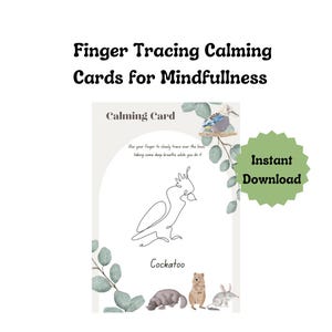 Tarjetas relajantes con temática de animales australianos / Imprimible de atención plena y regulación / Actividad de bienestar emocional para niños / Descarga digital en PDF