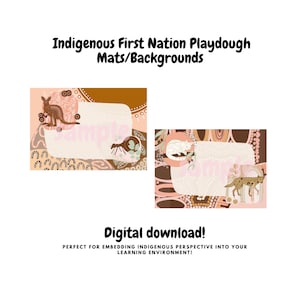 Indigene First Nation Aboriginal Australian Dough Mats und A4 Hintergründe für das Vorschul-Kindergarten-Ressourcenlernen