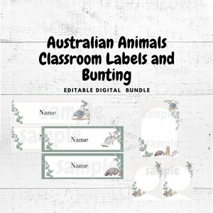 Classroom Labels Australian Animals Preschool Daycare Decoration - Etsy ...