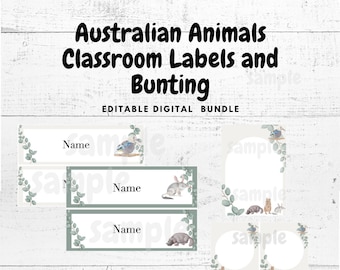 Classroom Labels Australian Animals Preschool Daycare Decoration