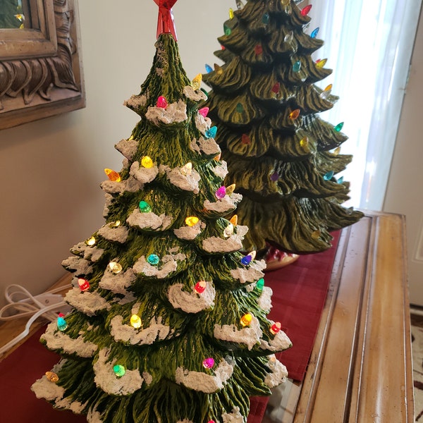 Ceramic Christmas Tree With Lights Etsy