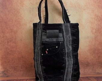 Einkaufstasche,Shopper, Jeans Upcycling, Recycling,