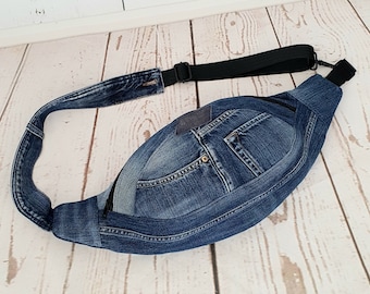 Umhängetasche,Jeans Upcycling,  Recycling, Tasche aus Jeans