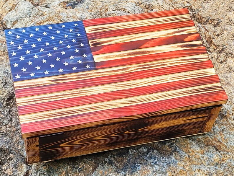 Rustic Concealed Gun Case 40 OFF American Flag Custom Etsy