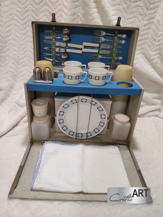 Vintage SIRRAM Picnic Set ( 4 Person ): 1960s Retro Camping - Etsy UK
