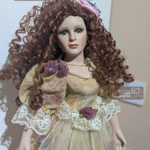 The Leonardo collection Lovely Magnetic Vintage Porcelain Doll Collection 1996s Collector&#39;s H- 57cm