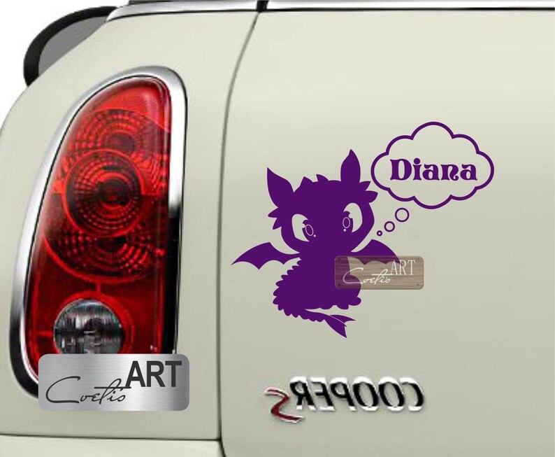 Cusom Name Sweet Dragon How to Train Your Dragon Car Sticker Etsy