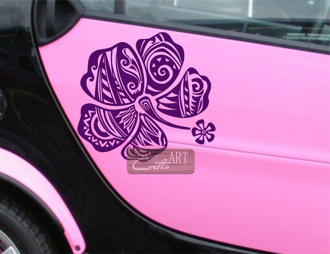 Set Maori Large Flowers Floral Hawaiian Flower Car Sticker Van Etsy UK