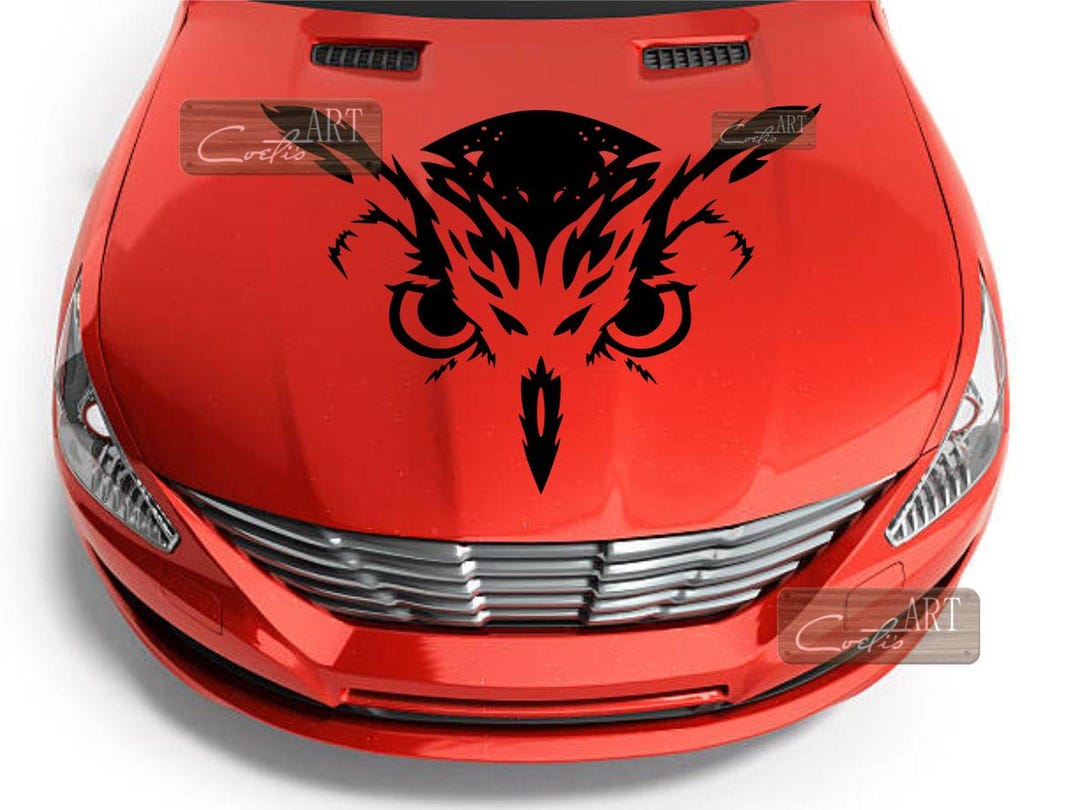 Owl Head Car Decal, Van, Jeep, Camper Motorhome Vinyl Sticker - Etsy