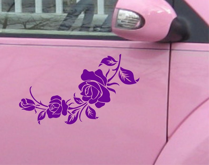 2x Large Rose Roses Floral Flower Car Sticker Van Stickers Etsy