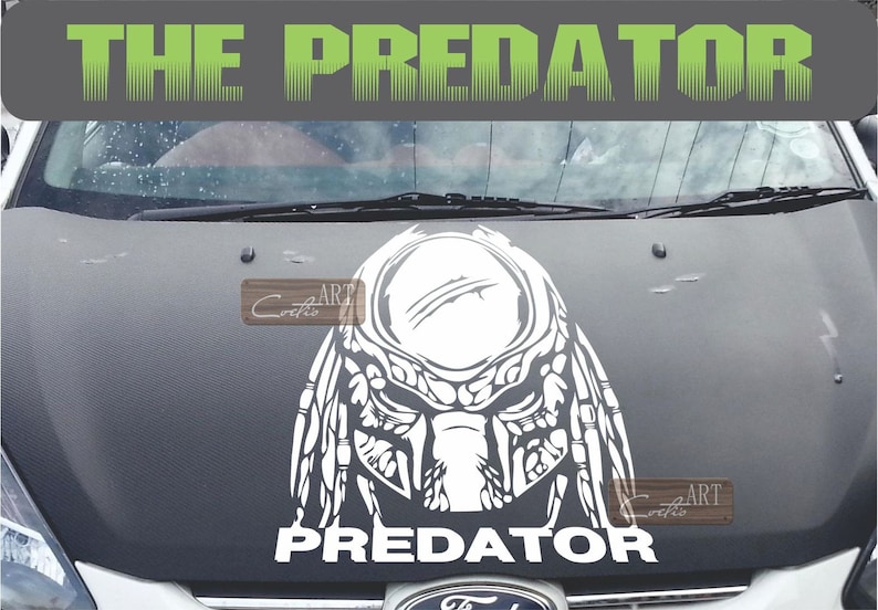 Alien Predator Head Vinyl Decal Sticker: for Car, Van, Jeep, Camper RV ...