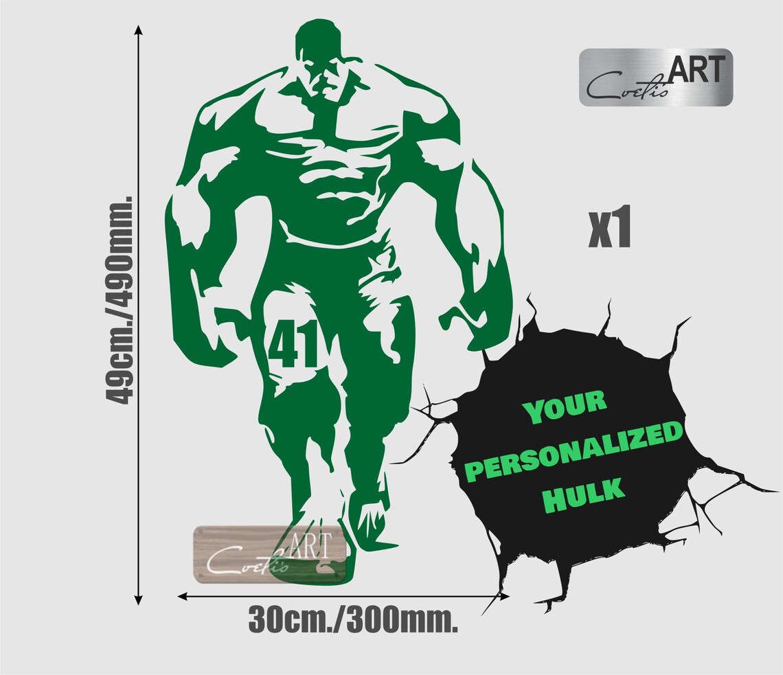 Large Size HULK Custom Personalized Wheelie Bin Stickers Vinyl Etsy