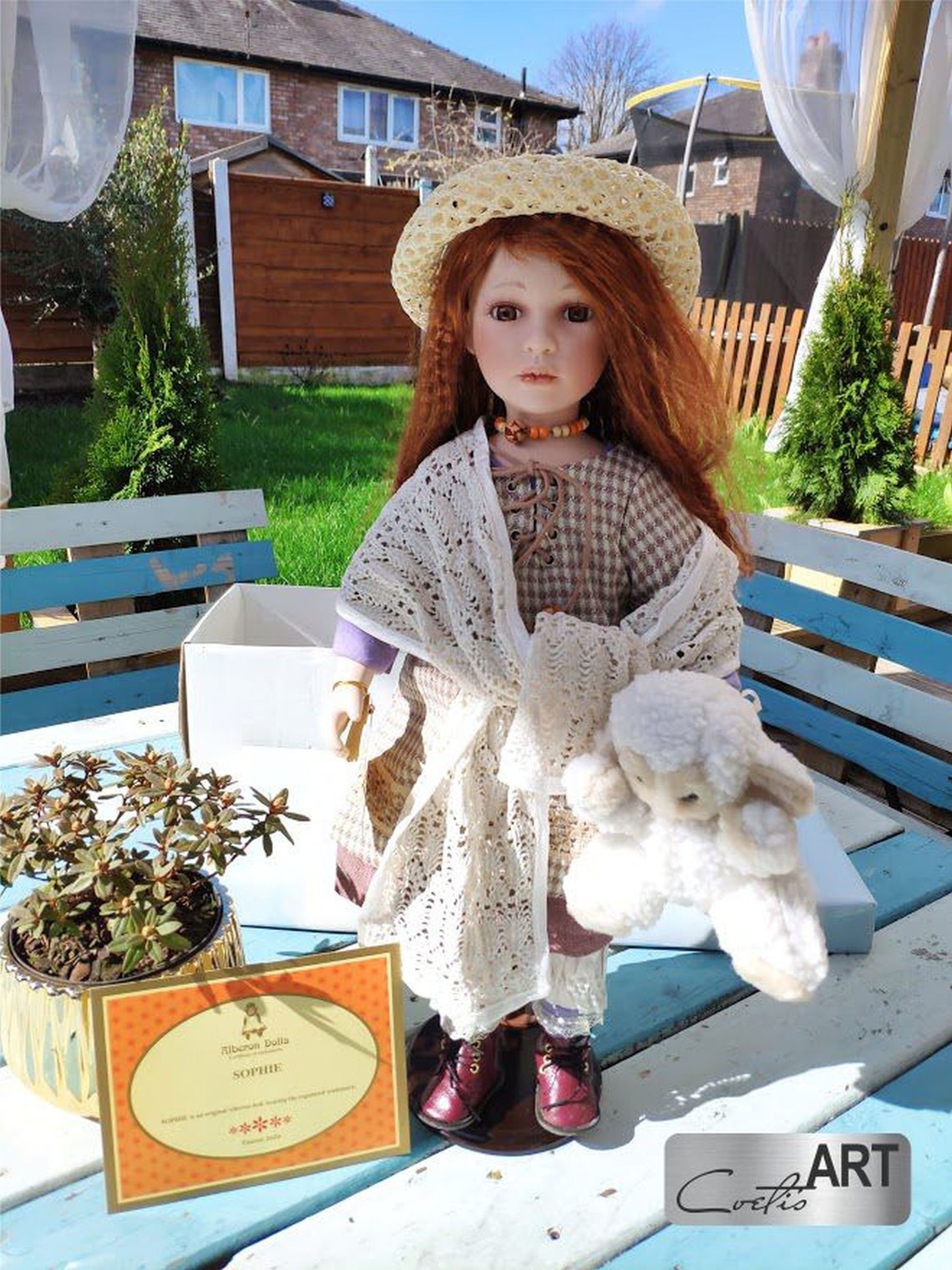 Large Lovely Vintage Porcelain Alberon Doll Girl 1986s Etsy