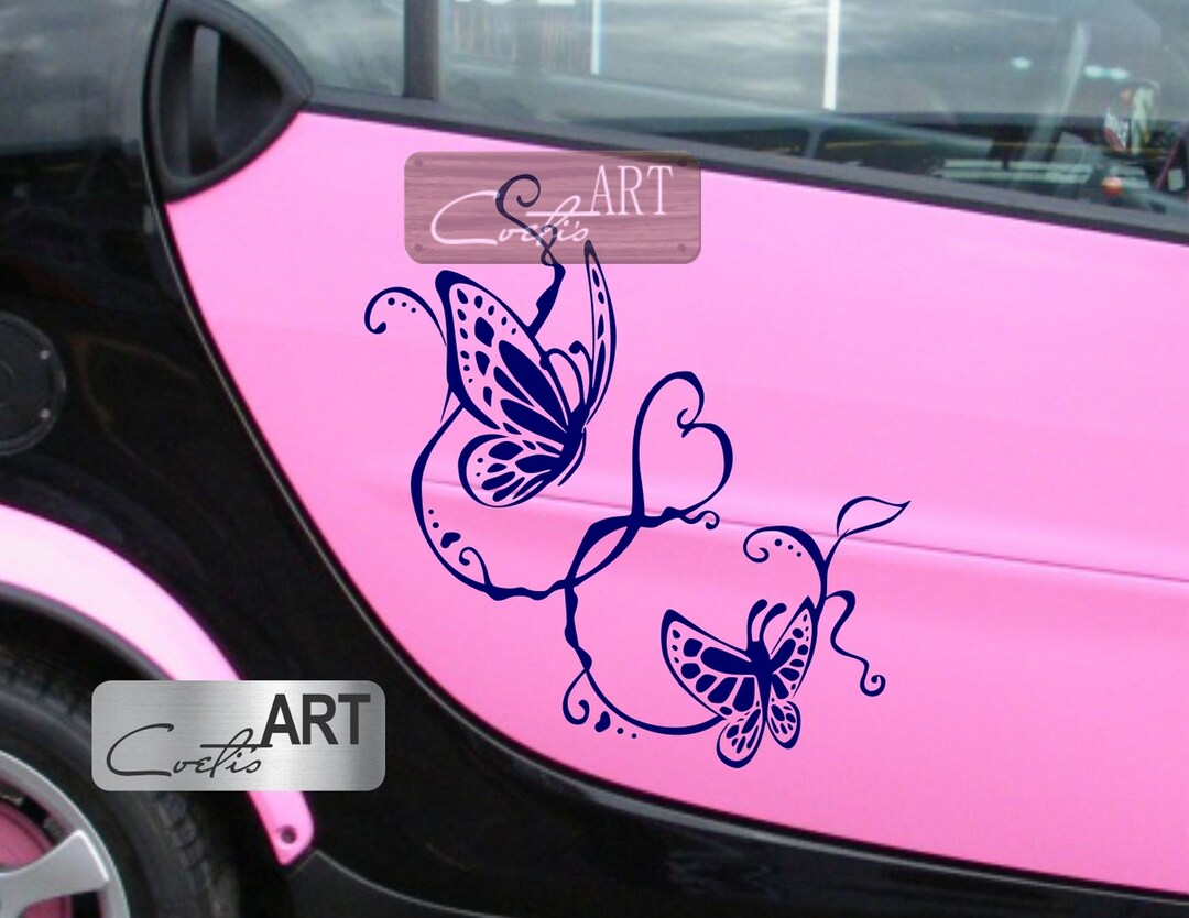Set Floral Large Butterflies Car Stickers Van Stickers Decals Etsy