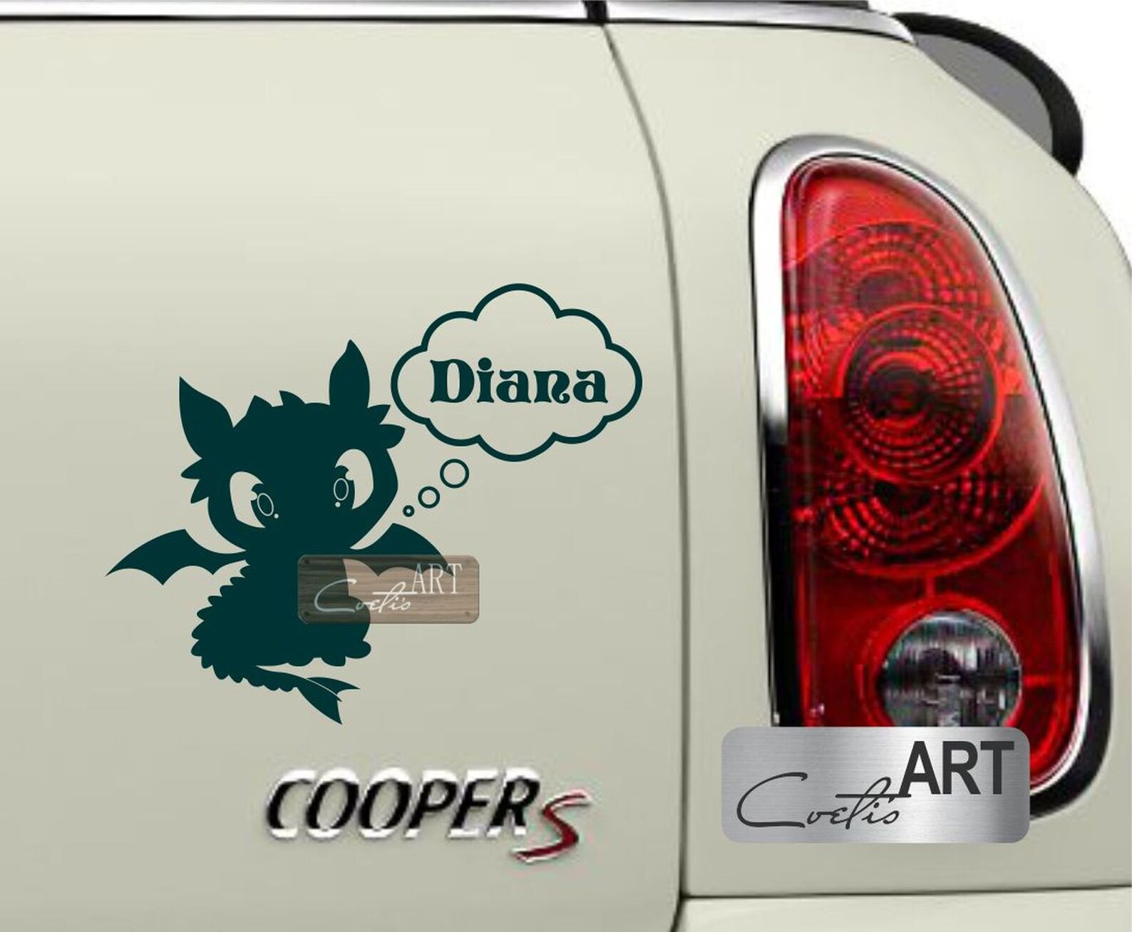 Cusom Name Sweet Dragon How to Train Your Dragon Car Sticker Etsy