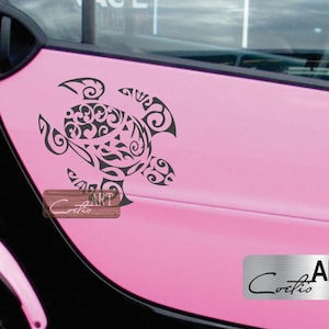 Auto MAORI Schildkröte Wasserschildkröte Tatto Tribal Auto Aufkleber Van Camper Wohnwagen Aufkleber Vinyl Geschenk 28 Farben erhältlich