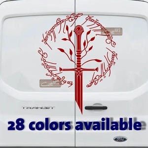 Le Seigneur des anneaux, autocollants Tolkien pour voiture, Van Jeep, camping-car, camping-car, autocollant en vinyle pour auto