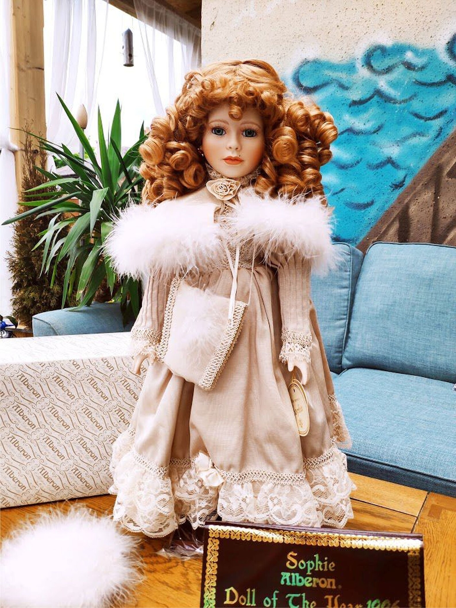 Large Beautiful Vintage Porcelain Alberon Doll Girl 1996s Etsy