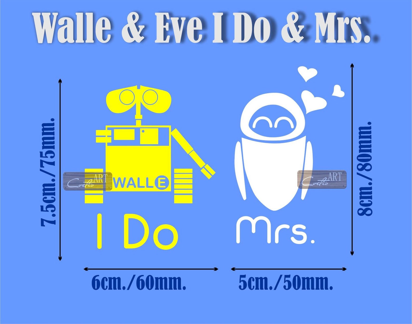 WALLE & EVE LOVE Two Different Colors Sticker Shoe Vinyl Etsy