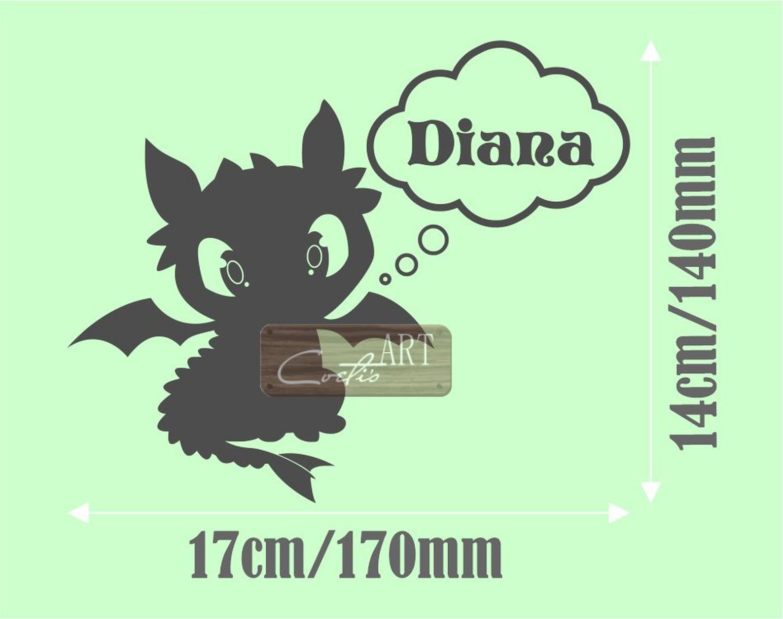 Cusom Name Sweet Dragon How to Train Your Dragon Car Sticker Etsy