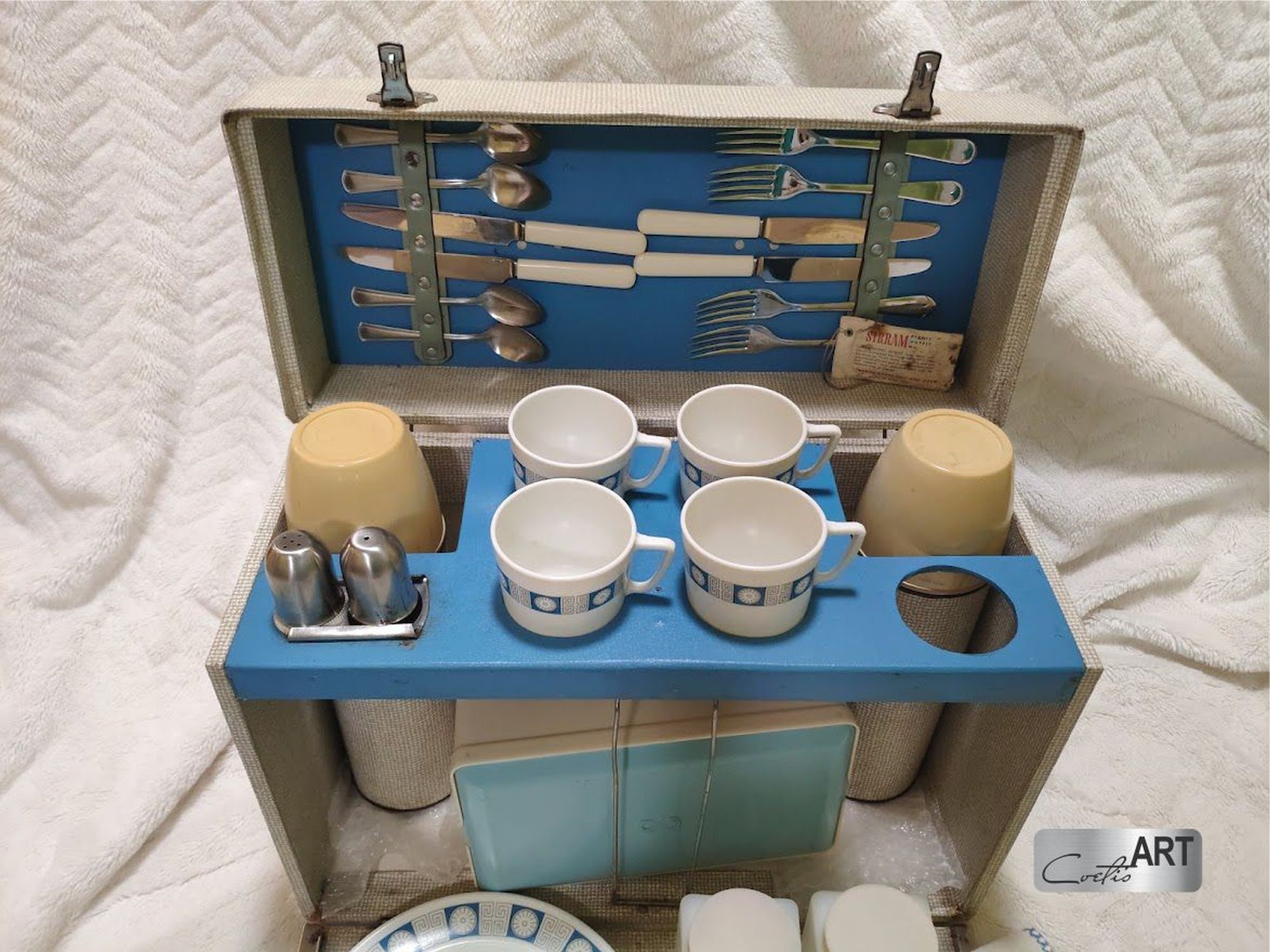 Vintage SIRRAM Picnic Set ( 4 Person ): 1960s Retro Camping - Etsy UK