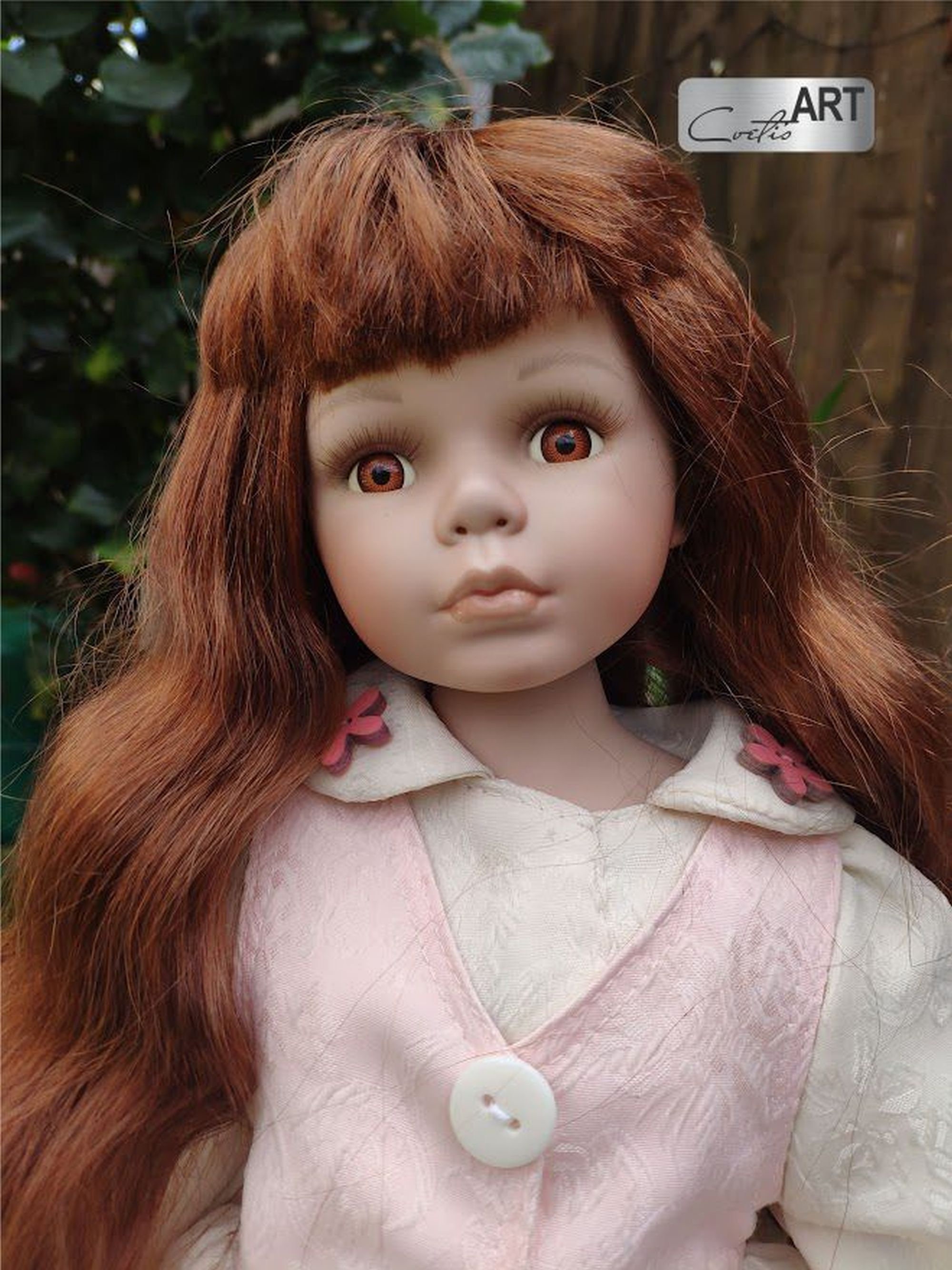 Vintage Porcelain Doll: 1990s Retro Collector's Item, 19.29