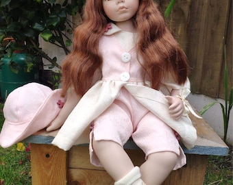 Vintage Porcelain Doll: 1990s Retro Collector's Item, H- 19.29