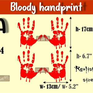 Auto Bloody Handprint, Dripping Blood Car Jeep Van Camper Caravan ...