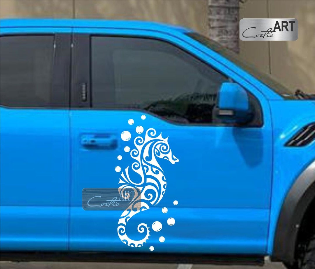 Set Seahorse Bubbles Sticker Car Van Truck Camper Juip Decals Etsy