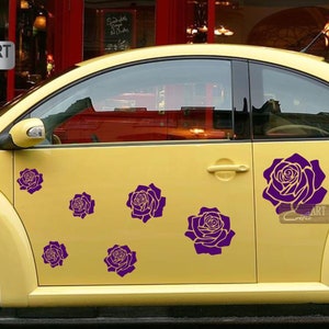 Auto set GROTE grote rozen bloemen auto sticker busje stickers camper caravan vinyl sticker camper camper muur bloemist busje