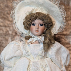 Victorian Alberon Porcelain Doll: Collectible Christian Doll