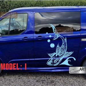 Set A Shark Bubbles Sticker Van Truck Camper Juip Sticker Vinyl Keuze Drie verschillende modellen/afmetingen Camper camper