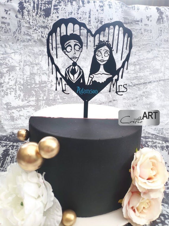 Corpse bride wedding cake topper | Honestweddingadvice.com
